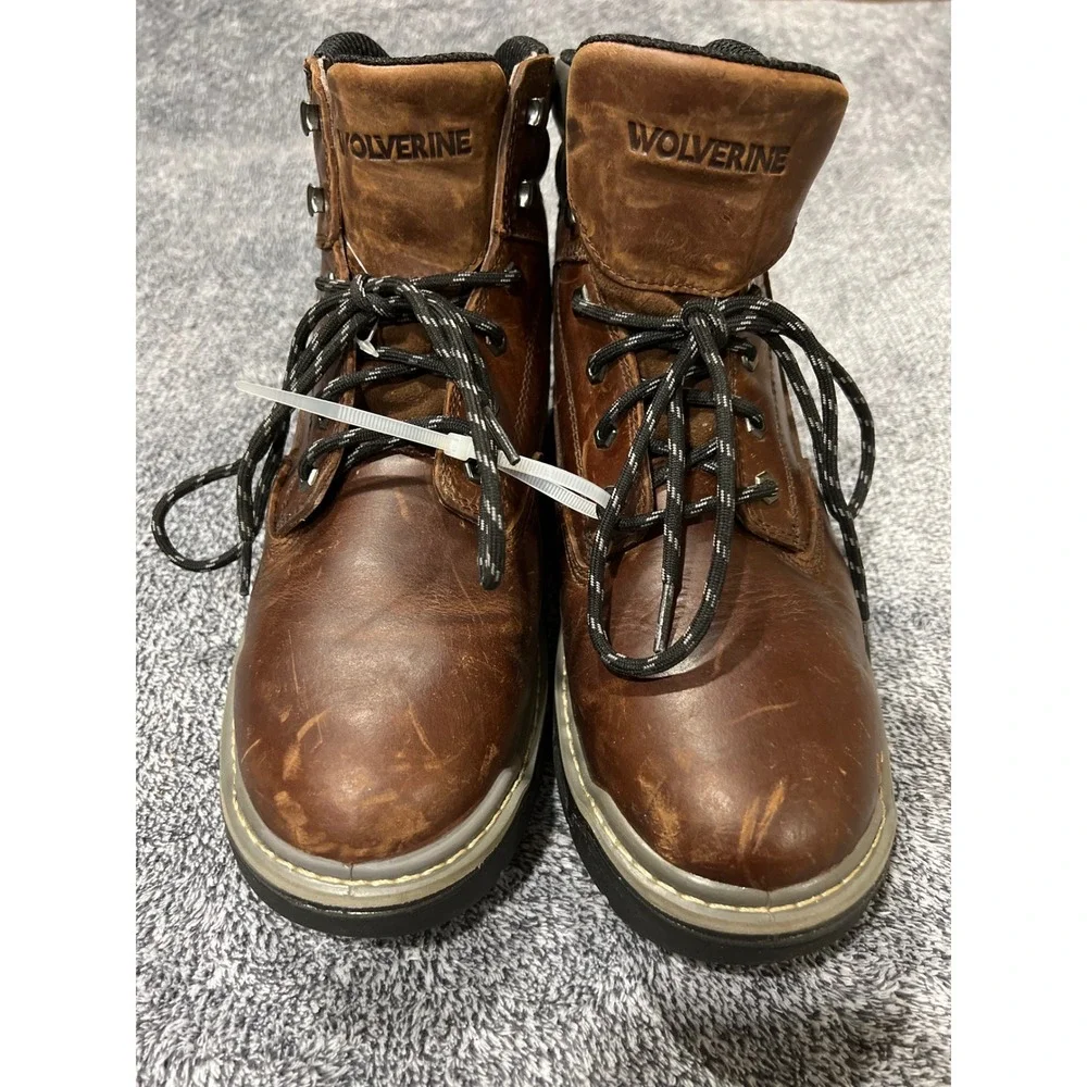 Wolverine Durashocks Flex Mens 10.5 EW Brown Leather Waterproof Work Boots 400g
